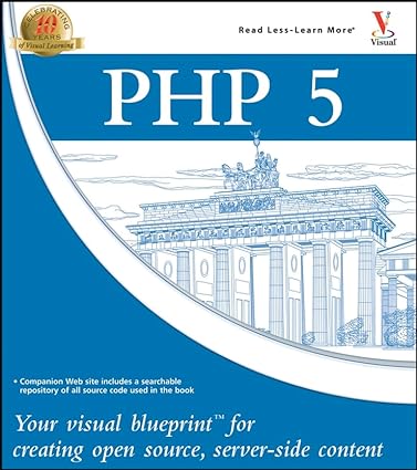 PHP 5 : your visual blueprint for creating open source, server-side content - Scanned Pdf with Ocr